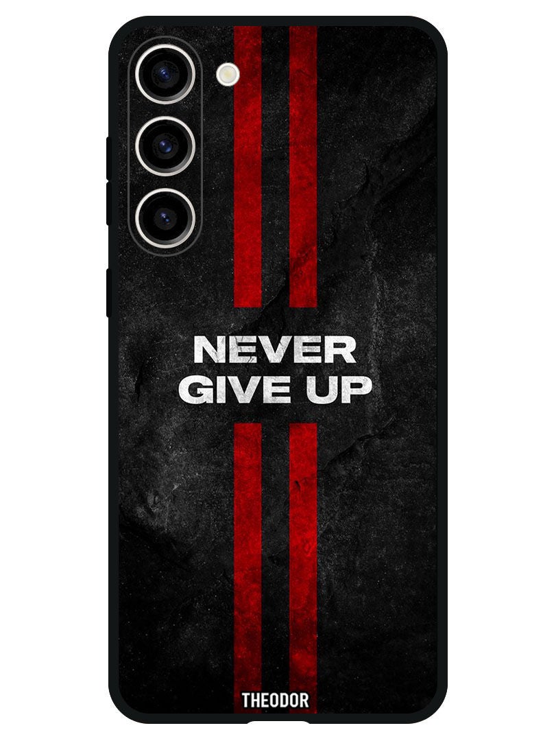 Theodor Protective Case Anti Scratch Shock Proof Bumper Cover For Samsung Galaxy S23 Plus Never Give Up Stripes - Image 1