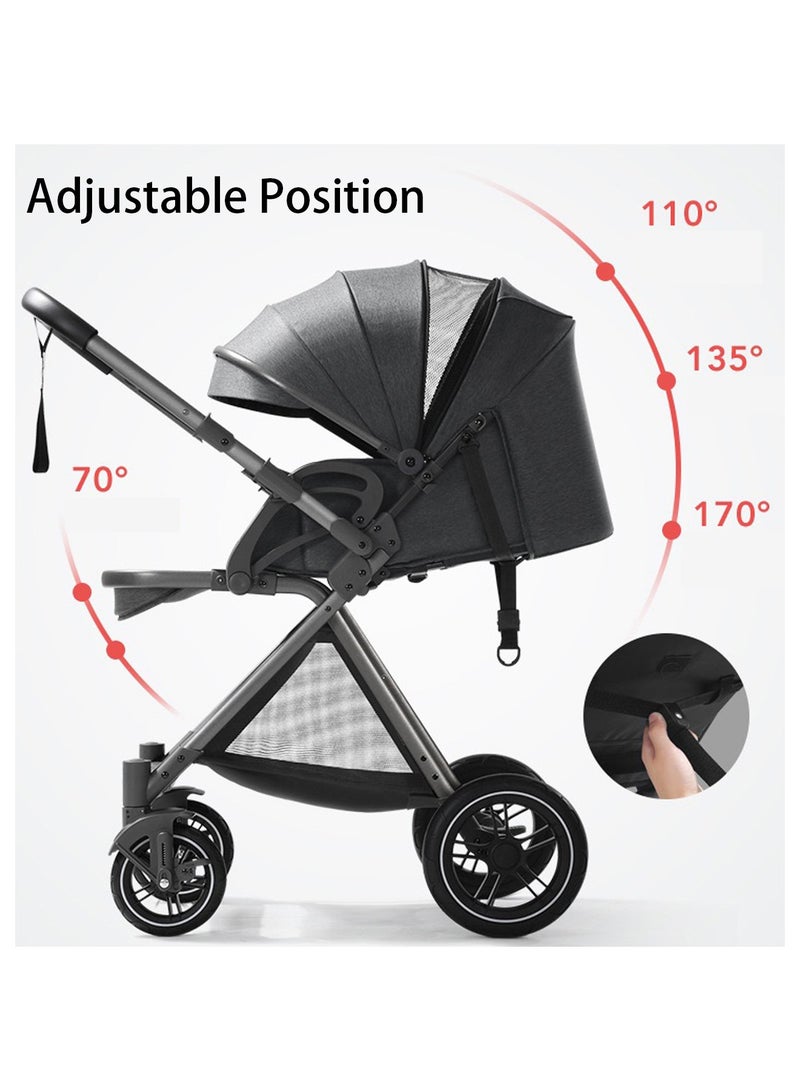MONOGUE Premium Single Baby Stroller Lightweight Foldable, All-Terrain Travel Stroller with Adjustable Handlebar and UV protective - Image 5