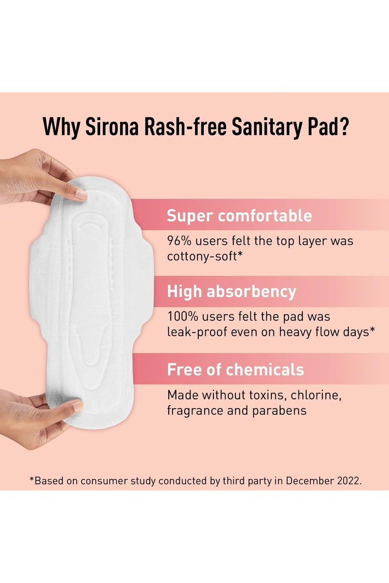 Sirona Cottony Soft Sanitary Pads XL+ With Wings,100% Rash Free 30 Pcs - Image 5