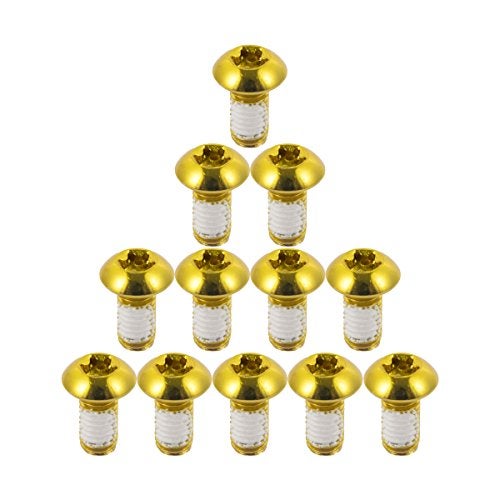 CNC 12 Pcs Bicycle Disc Brake Bolts MTB Rotor Bolts 6-Bolt M5x10mm Brake Bolts Mountain Bike,Gold - Image 2