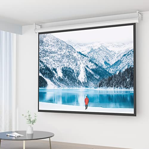WALI Universal Projector Screen Ceiling Mount, Wall Hanging Mount L-Brackets, 12 inch Adjustable Extension with Hook Kit, Perfect Projector Screen Placement Hold up to 80 lbs (PSM001XL-W), White - Image 2
