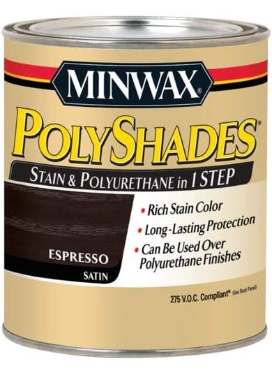 Minwax Minwax 219974444 Polyshades  Stain  Polyurethane in 1 Step 275 VOC 12 pint Espresso Satin  - Image 1