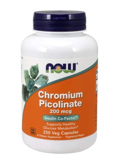 now Chromium Picolinate - 200 Mcg, 250 Capsules  - Image 1