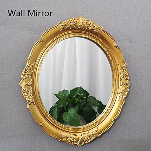 Yamfurga Decorative Mirrors Tray, Hanging Wall Mirror, Vintage Multi-Functional Display Tray, Jewelry Trays, Vanity Trays, Serving Trays,13" W x 15" L, Gold - Image 4