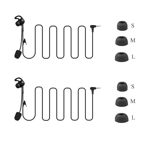 MIMIRACLE 2 Pack Referee Headset, Left-Ear in Ear HiFi Earphone Earpiece Fit for V6 V4 FBIM Football Soccer Coach Intercom - Image 1