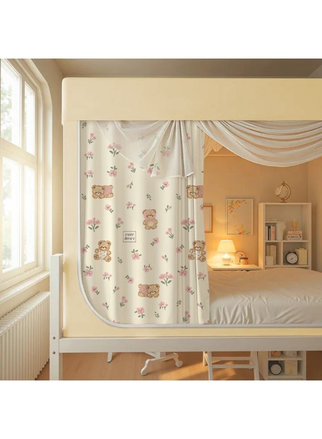 نامالو خيمة مظلة السرير، ستارة معتمة، ستارة خيمة سرير مفرد، قماش تظليل للطلاب، ناموسية مظلة السرير، حماية خصوصية نوم الطلاب - Image 5