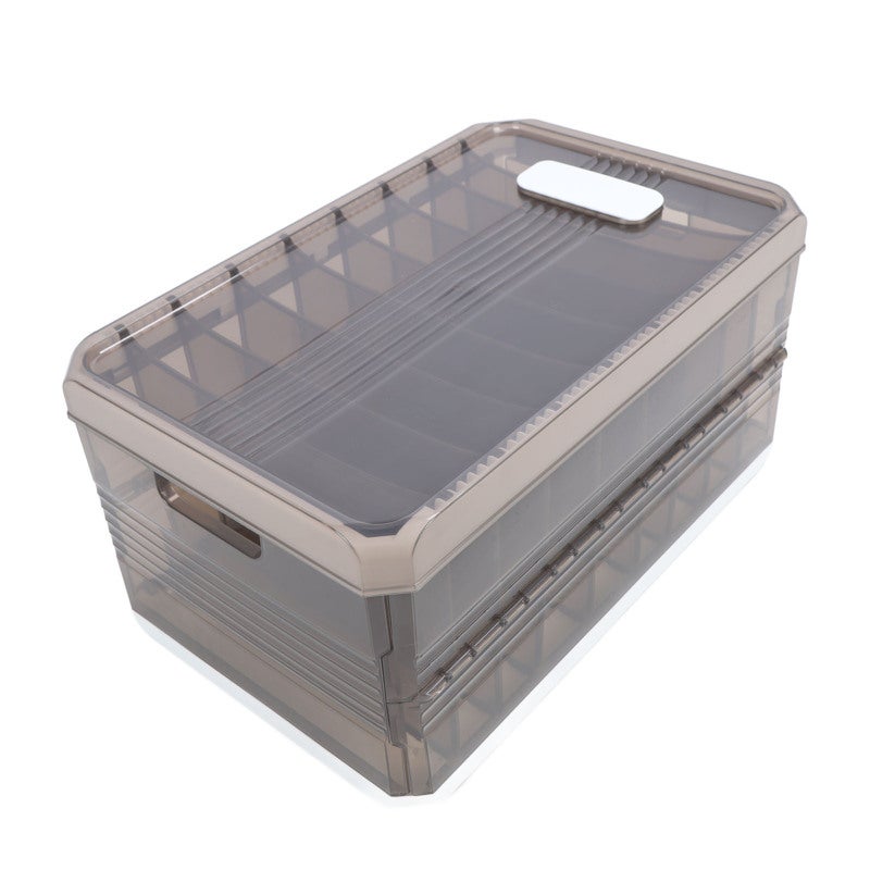 Wardrobe Clothes Organizer 9 Grids: Foldable PP Material - Slide Rail Design Clothing Compartment Storage Box for Home Closet, Drawer And Bedroom Organization - Image 5