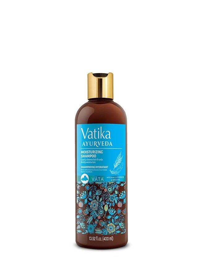 Vatika Ayurveda - Vatika Ayurveda Advance Moisturizing Shampoo (For Pittā) | Enriched With Licorice & Brahmi | For All Hair Types - 400 ml - Image 1