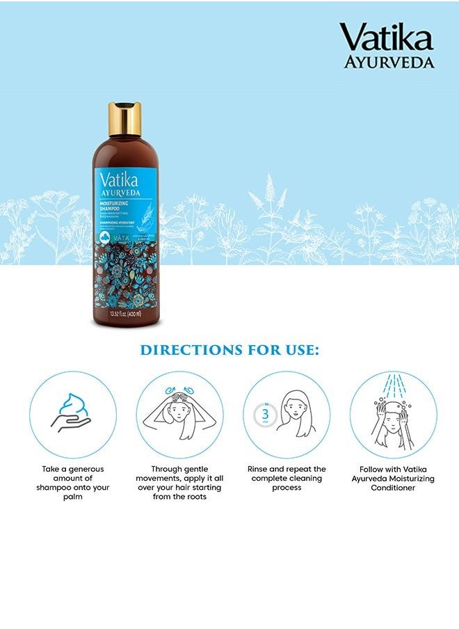 Vatika Ayurveda - Vatika Ayurveda Advance Moisturizing Shampoo (For Pittā) | Enriched With Licorice & Brahmi | For All Hair Types - 400 ml - Image 1