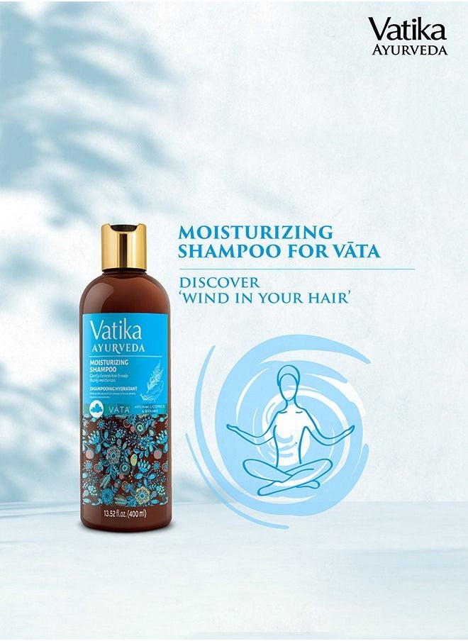 Vatika Ayurveda - Vatika Ayurveda Advance Moisturizing Shampoo (For Pittā) | Enriched With Licorice & Brahmi | For All Hair Types - 400 ml - Image 1
