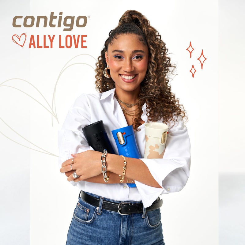 Contigo x Ally Love Stainless Steel Vacuum-Insulated Travel Mug with Autoseal and Easy Clean Lid, Spill-proof, Keeps Drinks cold 24 hrs & hot for 11 hrs, BPA Free, 16oz., West Loop 3.0, Oatmilk - Image 2