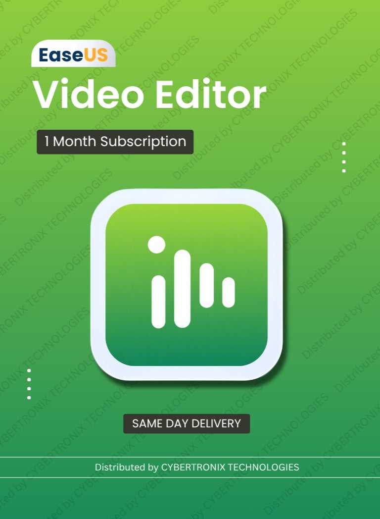 EaseUS Video Editor |1 Device 1 Month | Digital License | Same Day Delivery