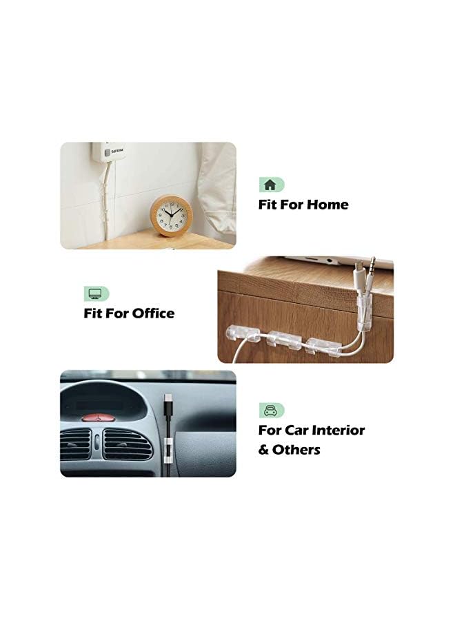 AGPtek Cable Tidy Clips with Screws,AGPTEK 70 Pcs Cable Organizer Cord Holder Durable Wire Management Clips for Office and Home,Transparent - Image 5