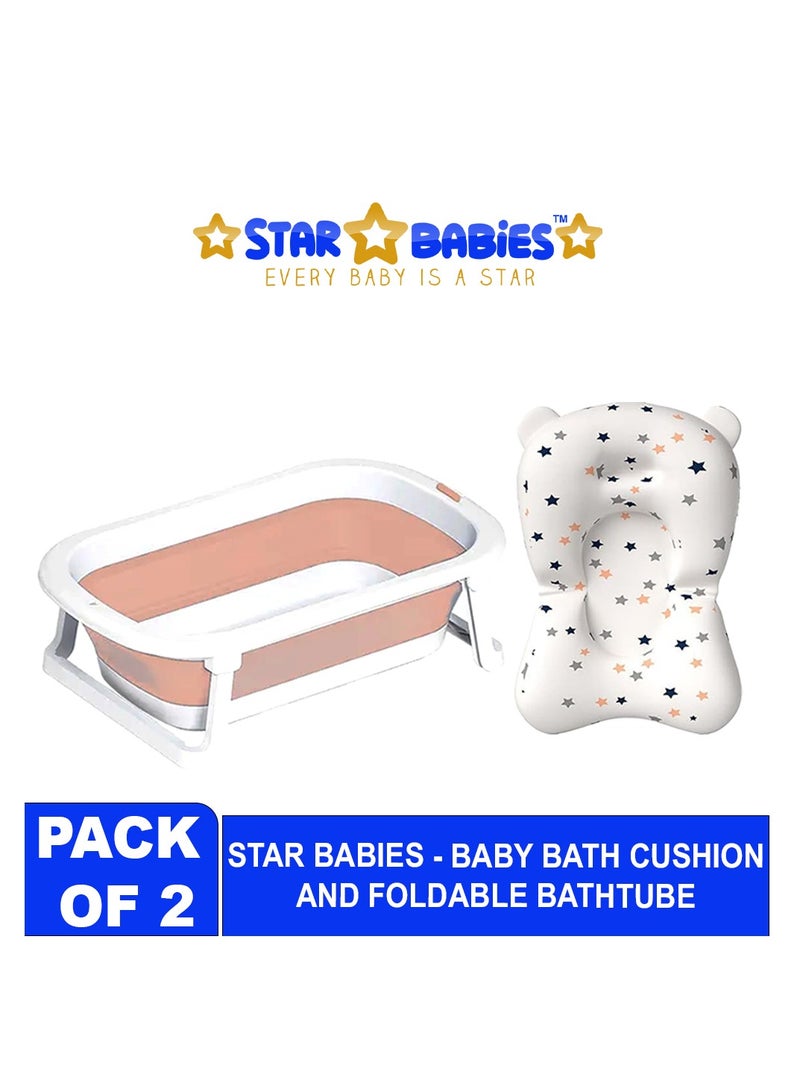 Star Babies Buy 1 Get 1 (Foldable Bathtub with Cushion free) - Pink - Image 2