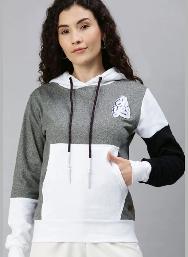 Campus Sutra Color block Sweatshirt