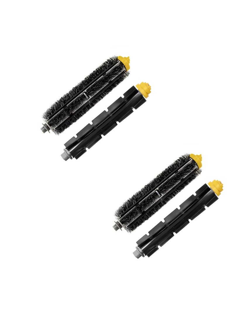 SYOSI SYOSI 2 Sets  Replacement Brushes Fit for iRobot Roomba 600 and 700 Series 614 620 630 635 640 645 650 655 660 675 680 690 695 760 770 780 Vacuum Cleaner Bristle & Flexible Beater Brush  - Image 1