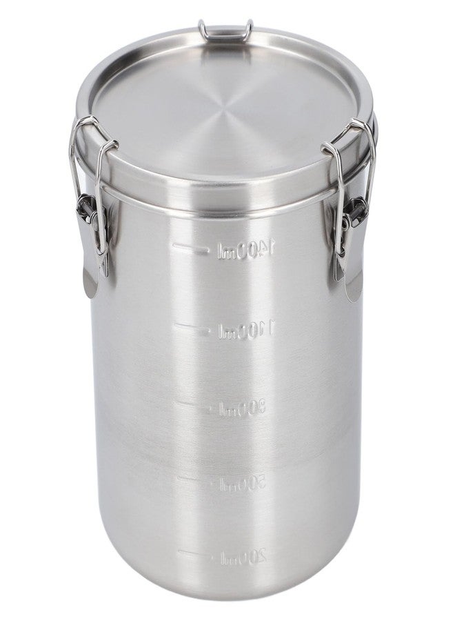Oreilet Metal Dog Food Storage Container, Stainless Steel Airtight Pet Food Canister with Lid, Cat Dog Food Holder Bin Cookie Jar Treats Container for Home Kitchen Farmhouse (1600ML) - Image 1