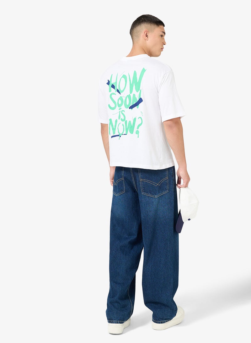 سفنتي فايف تيشيرت كبير الحجم مزين برسومات - Image 4