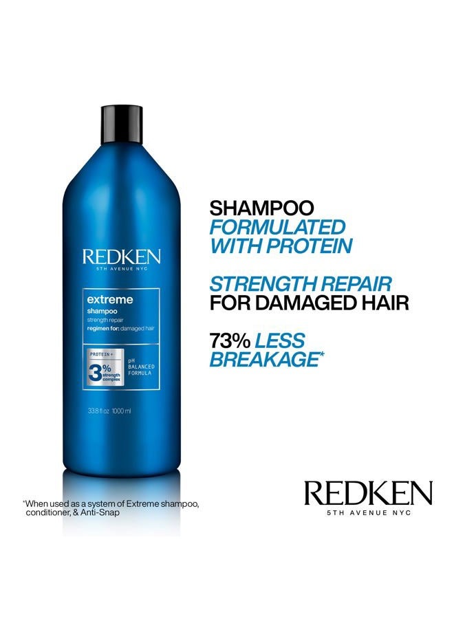 REDKEN Extreme Shampoo, Anti-Breakage & Repair for Damaged Hair, Infused with Proteins, 33.8 Fl Oz - Image 2