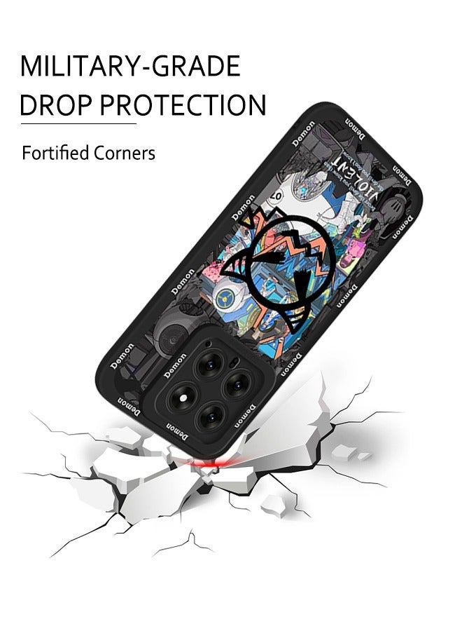 X-level Xiaomi 14 Case Cover Anime Design,Printed with Comic Book Pattern Design Soft Silicone with Shockproof Protective comfortable touch anti-scratch Shell Back Cover Phone accessory - Image 4