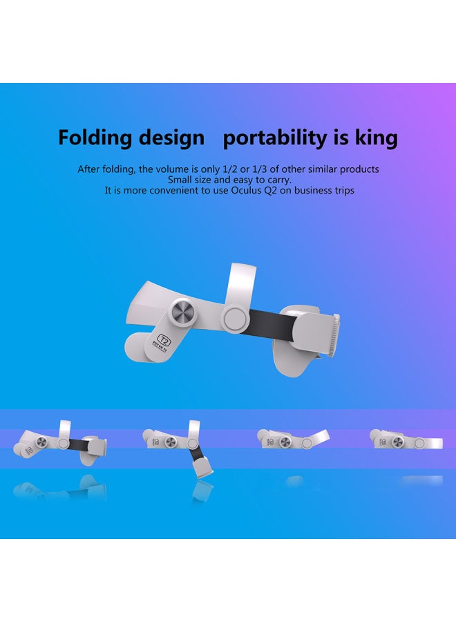 Comfortable Elite Vr Headset Headband Adapter For Oculus Quest2 Accessories T2 Digital Computer Glasses-Color:FIIT VR T2power Battery Version - Image 3