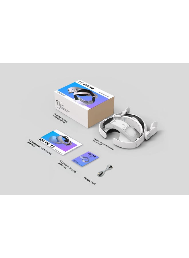Comfortable Elite Vr Headset Headband Adapter For Oculus Quest2 Accessories T2 Digital Computer Glasses-Color:FIIT VR T2power Battery Version - Image 1