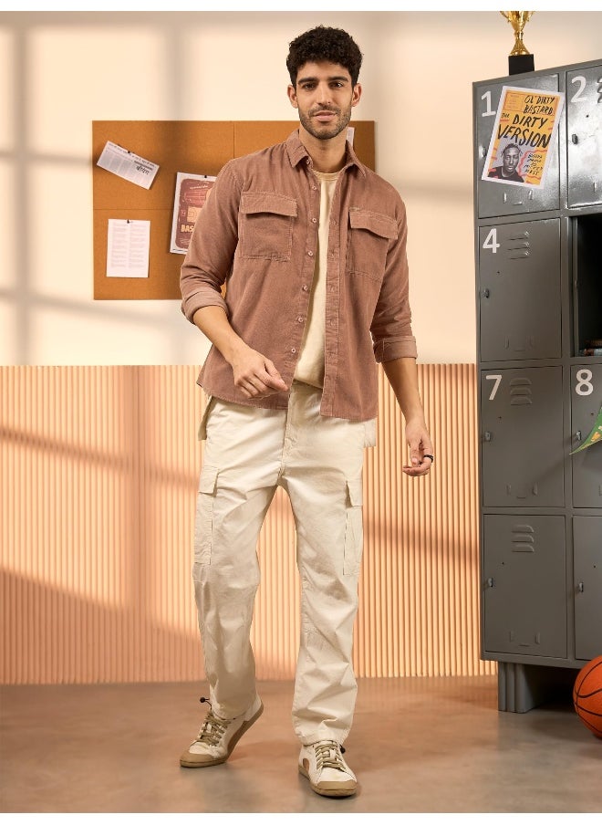 Beyoung French Beige  Shirt for Men  - Image 2