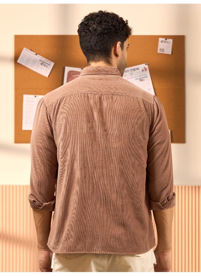 Beyoung French Beige  Shirt for Men  - Image 5