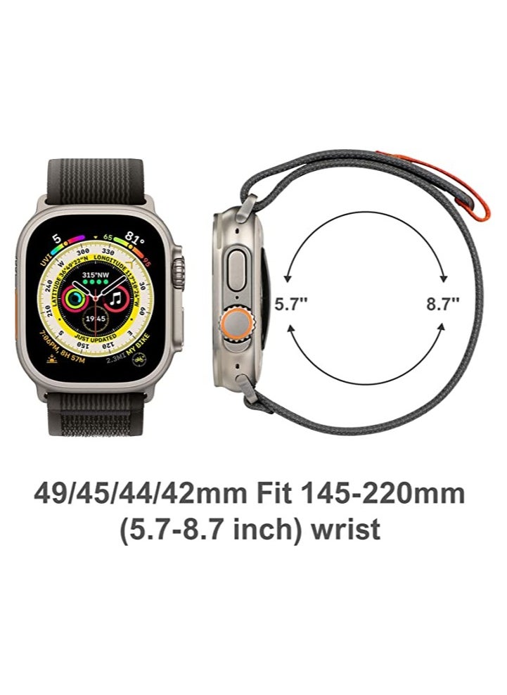 Generic - Trail Loop Watch Band for Apple Watch Ultra 1/2 49mm 46mm 45mm 44mm 42mm, Nylon Sport Strap Compatible with iwatch Series 10 9 8 7 6 5 4 3 2 1 SE - Image 1