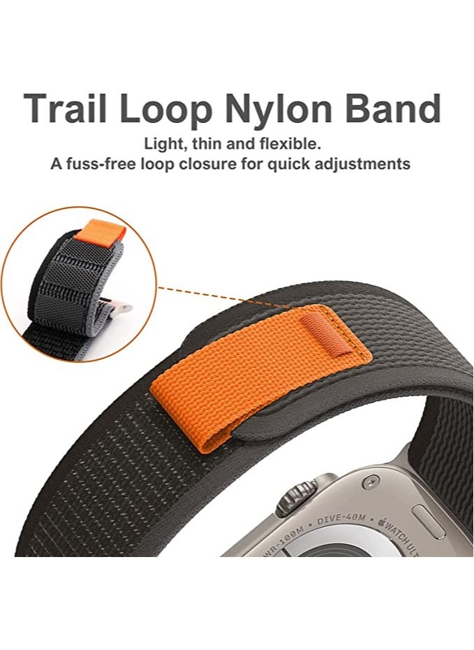 Generic - Trail Loop Watch Band for Apple Watch Ultra 1/2 49mm 46mm 45mm 44mm 42mm, Nylon Sport Strap Compatible with iwatch Series 10 9 8 7 6 5 4 3 2 1 SE - Image 1