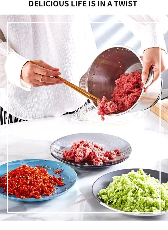 showkah 3.8L Meat Chopper, with SS Bowl, 4 SS Blade & 3 Speeds Control Electric Meat Mincer, Meat Grinder for Fruit & Vegetable Chopper Onion Cutter, Food Processor - Image 4