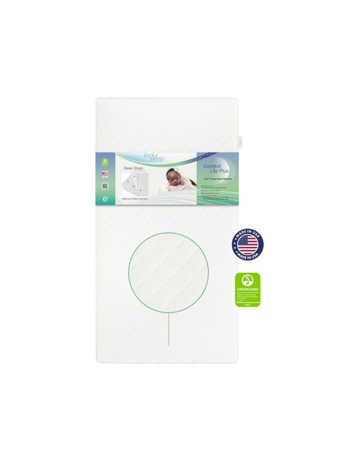 Evolur Comfort Lite Plus Fiber Crib & Toddler Mattress, Greenguard Gold Certified - Image 1
