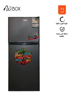 W.BOX Double Door Refrigerator - 128 Liters - 4.5 Feet - Silver - WBR138WS  - Image 1