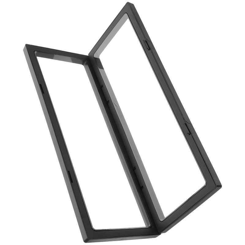 3D Floating Frame Shadow Box Display Case Box Jewelry Display Show Case 11x30cm (Black) - Image 1