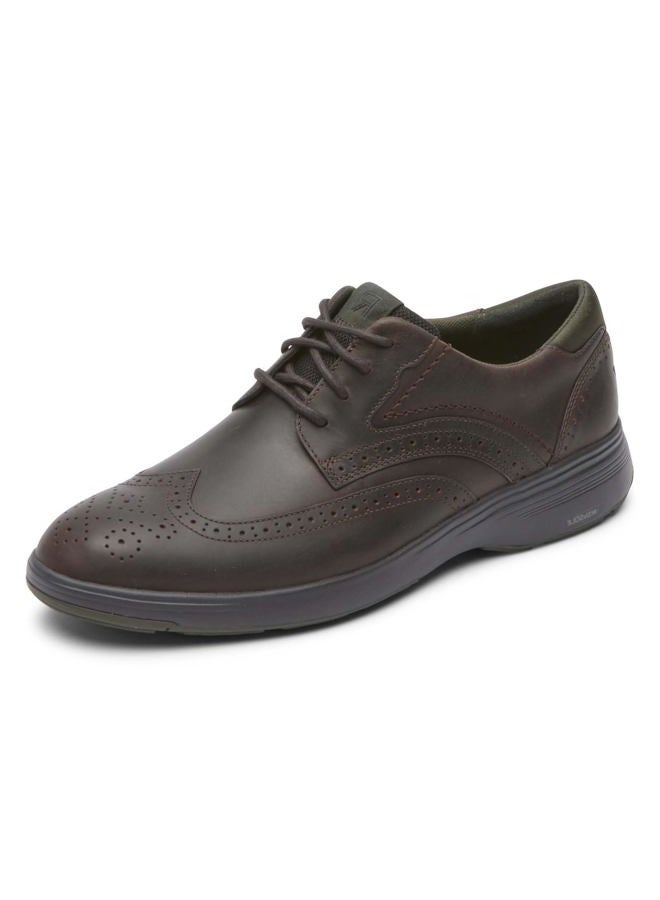 Rockport Men's Noah Wingtip Oxford, Dark Brown, 6.5 Wide - Image 1