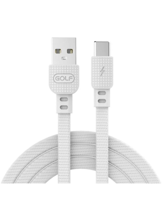 Golf USB-A to USB-C Charging Data Cable, 1m, White