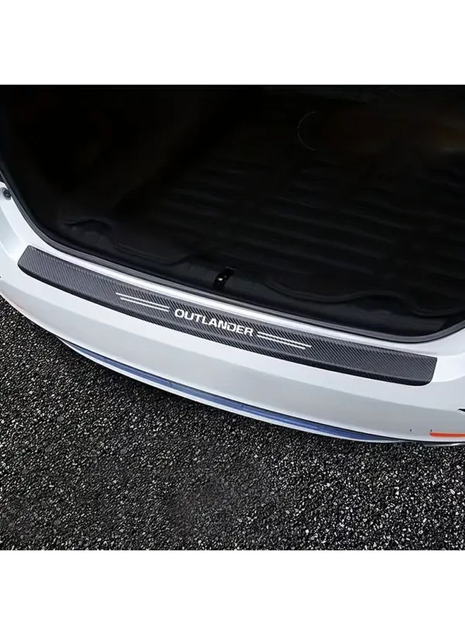 Outlander Carbon Fiber Textured Door Sill Protector 4pcs Faux Leather Universal Fit - Image 4