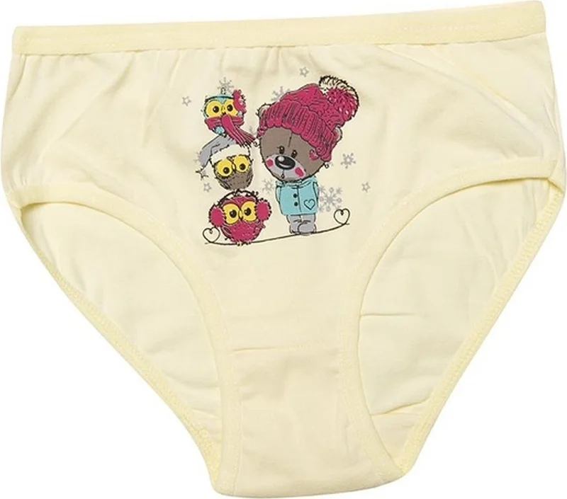 كوتا 3410X12 Girls' 12 Piece Lycra Mixed Pattern Bikini Panties-Colorful
