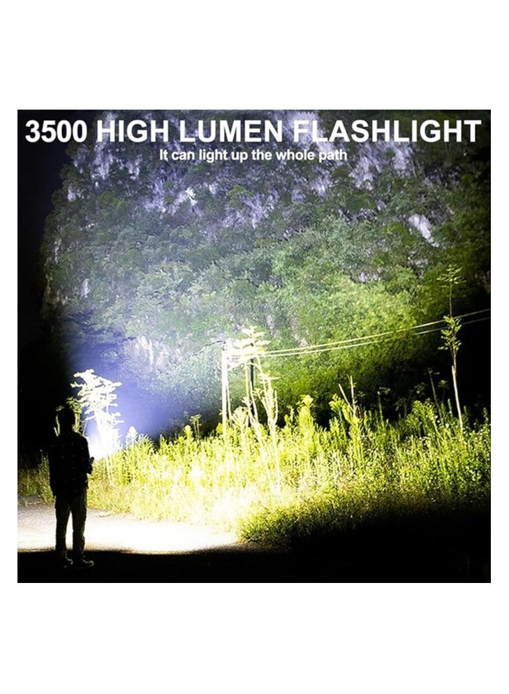 Siuyiu Flashlights High Lumens, USB Rechargeable Flashlights, Super Bright Flash Light with COB Light, Tactical Flashlights with Powerful Powerful Digital Display, LED Flashlight with 9 Modes - Image 2