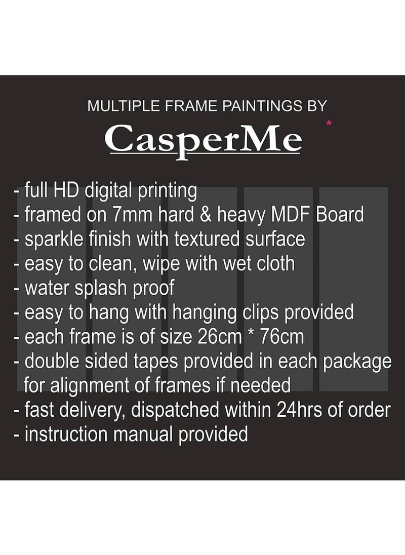 BPA - Multiple Frames Radha Krishna Beautiful Wall Painting 48W x 30H Framed with Sugar Finish for Living Room Bedroom Hotels & Office Casper - Image 1