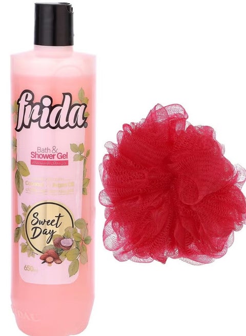 Frida Bath & Shower Gel Sweet Day 650 Ml + Lofa Multi Color