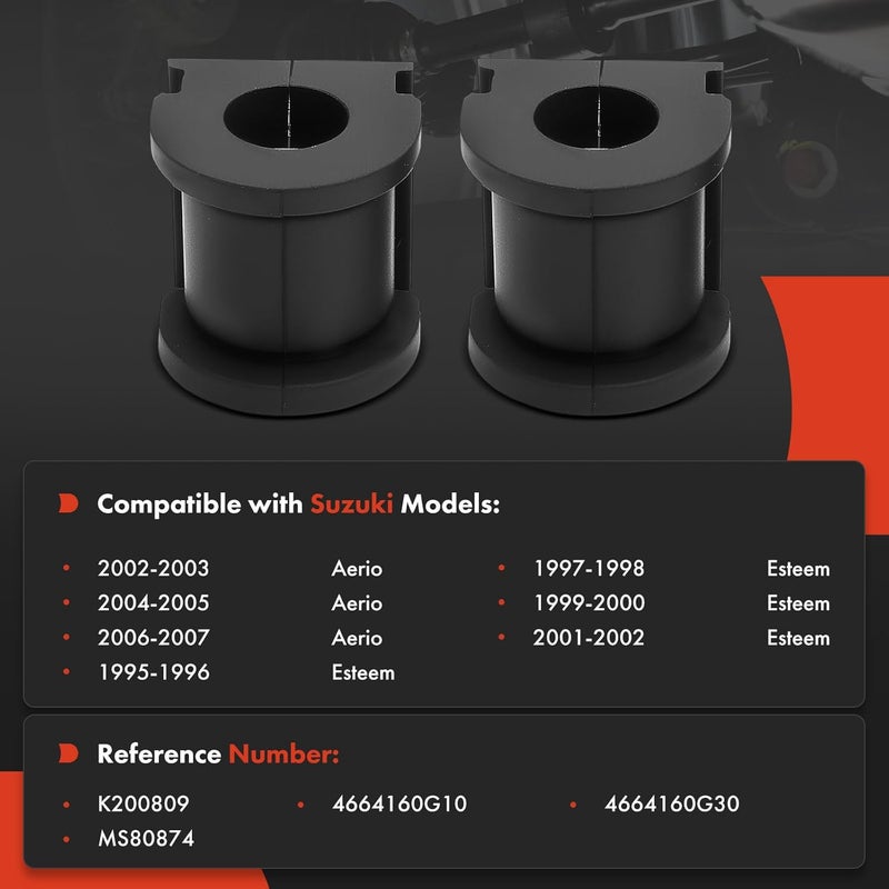 A-Premium Rear To Frame Sway Bar Bushing Kit - Image 2