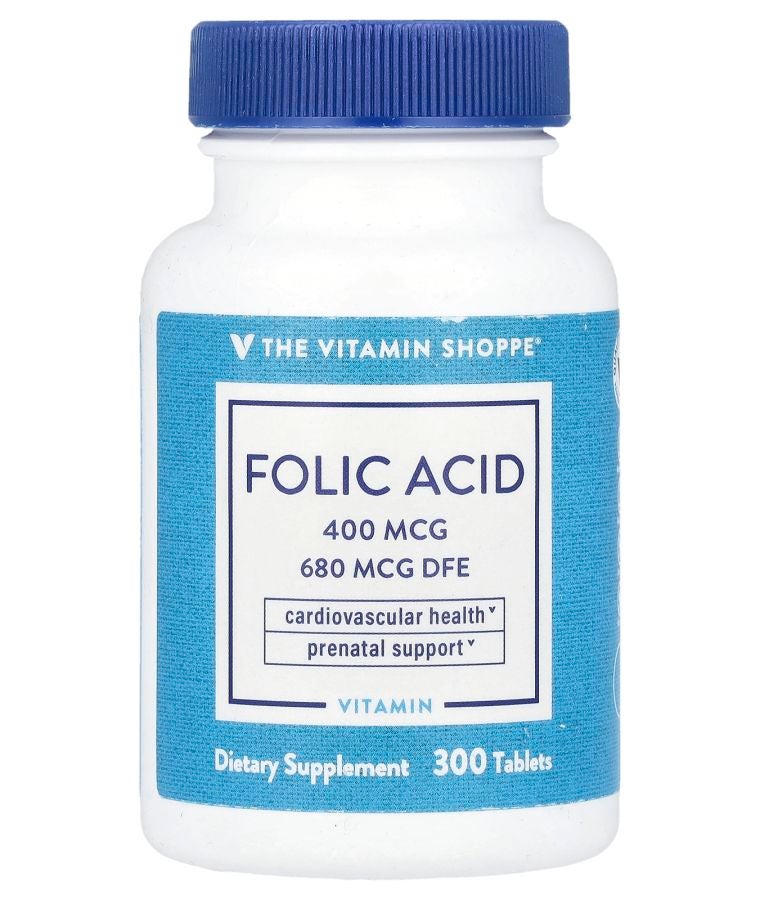 The Vitamin Shoppe Folic Acid 680 mcg DFE 300 Tablets