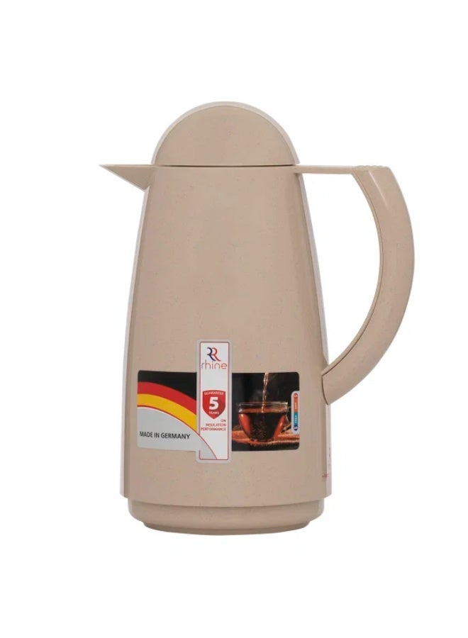 RHINE thermos, 0.5 liters, thermal glass inner container, plastic outer shell - brown - Image 1