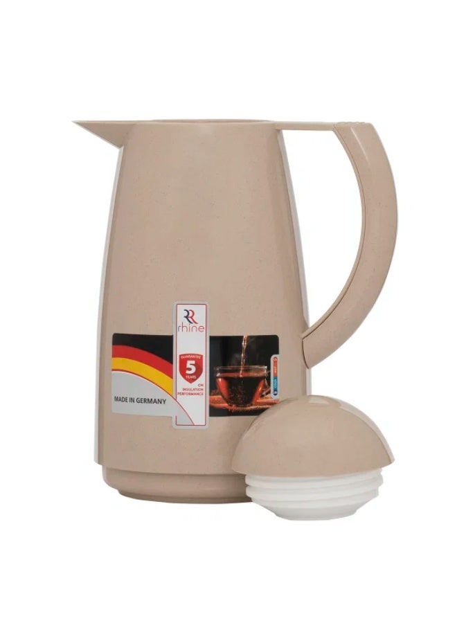RHINE thermos, 0.5 liters, thermal glass inner container, plastic outer shell - brown - Image 2