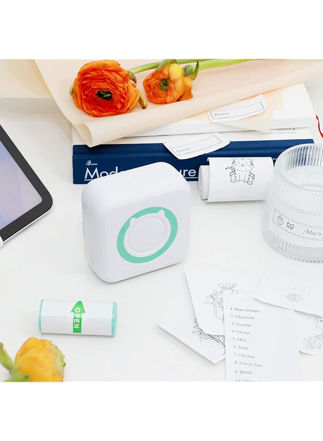 erorex Thermal Paper Till Rolls 57 X 25 For Mini Thermal Printer Cash Register Pos Receipt Inkless Print Black And White Paper Coreless 10 Rolls - Image 4