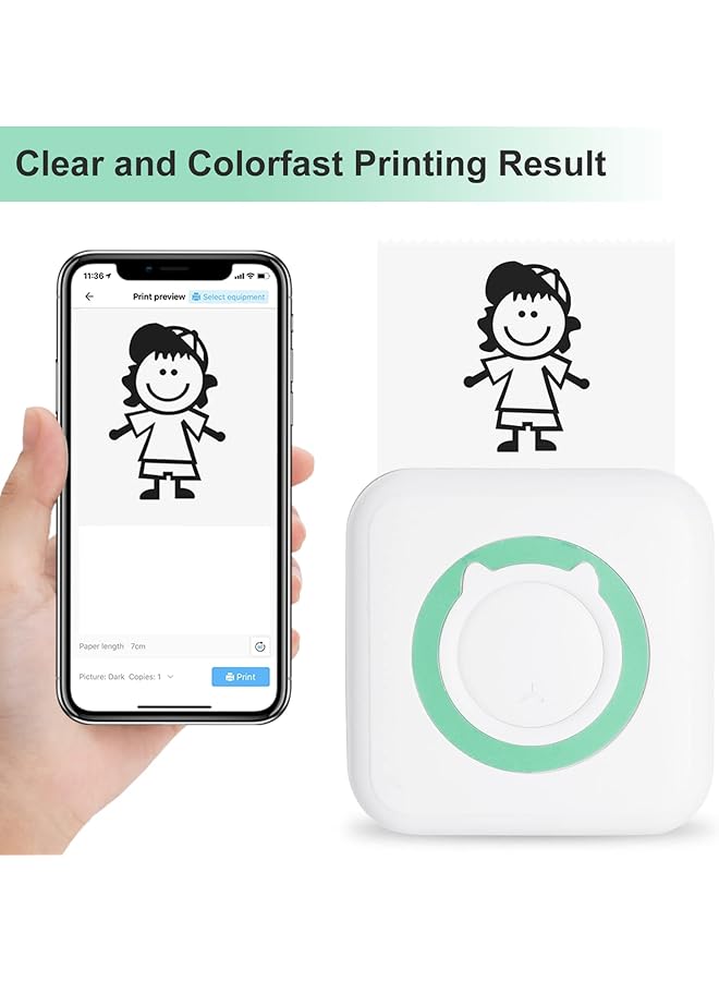 erorex Thermal Paper Till Rolls 57 X 25 For Mini Thermal Printer Cash Register Pos Receipt Inkless Print Black And White Paper Coreless 10 Rolls - Image 5