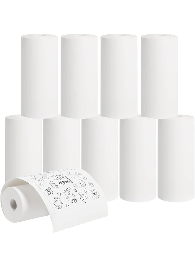 erorex Thermal Paper Till Rolls 57 X 25 For Mini Thermal Printer Cash Register Pos Receipt Inkless Print Black And White Paper Coreless 10 Rolls - Image 1