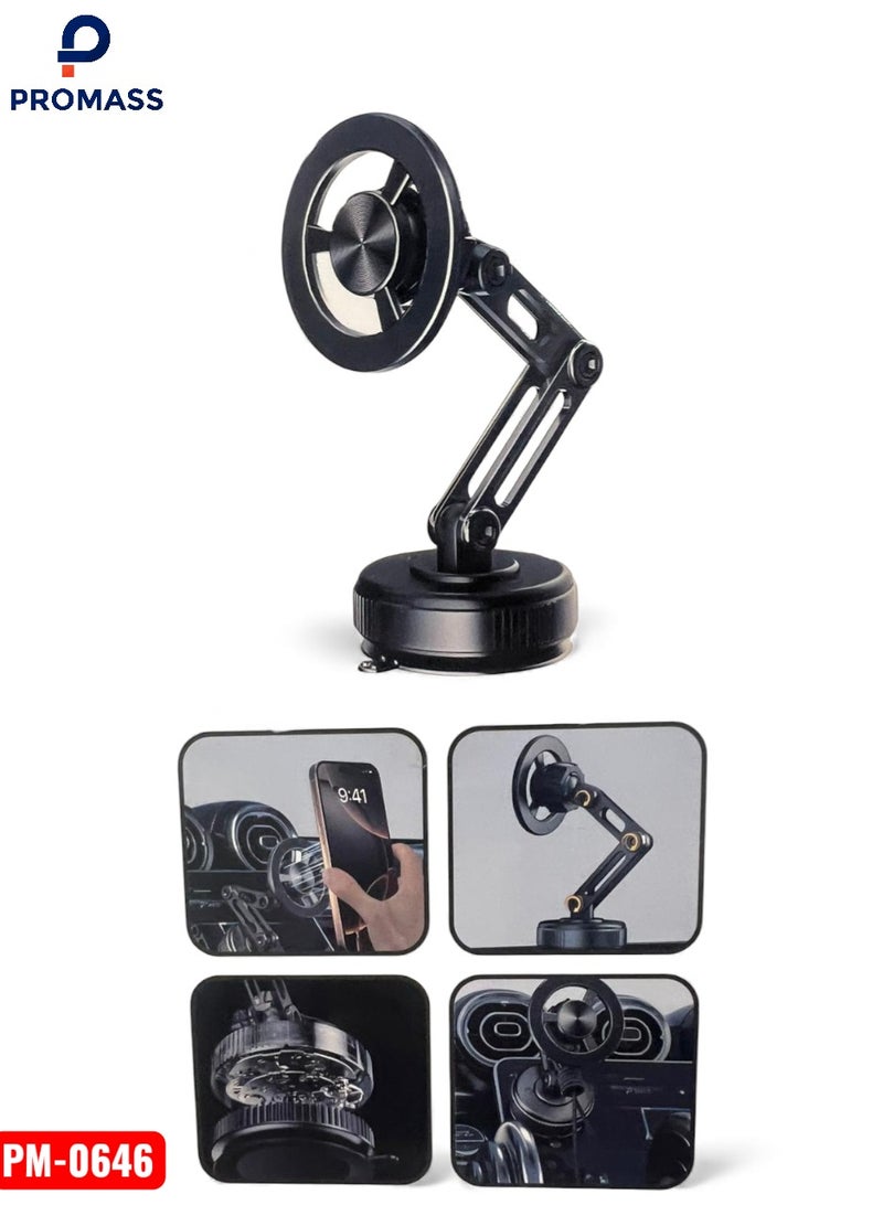 بروماس حامل هاتف جوال للسيارة【مناسب لـماجسيف】حامل هاتف قابل للتعديل ماجسيف للسيارة ايفون مغناطيسي, استند جوال مغناطيسي (دوران 360° درجة), قوة مغناطيس عالية و آمنه للهاتف أثناء القيادة متوافق مع ايفون وجالكسي وهواوي وغيرها, مناسب لهاتف ايفون 17/16/15، سامسونج S25/S24 - Image 1