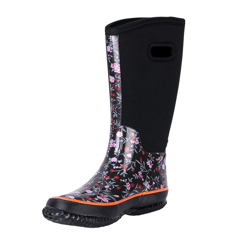 WTW Mid Calf Rain Boots for Women - Waterproof Insulated Neoprene Mud Boots Outdoor Hunting Garden Boots - Image 1